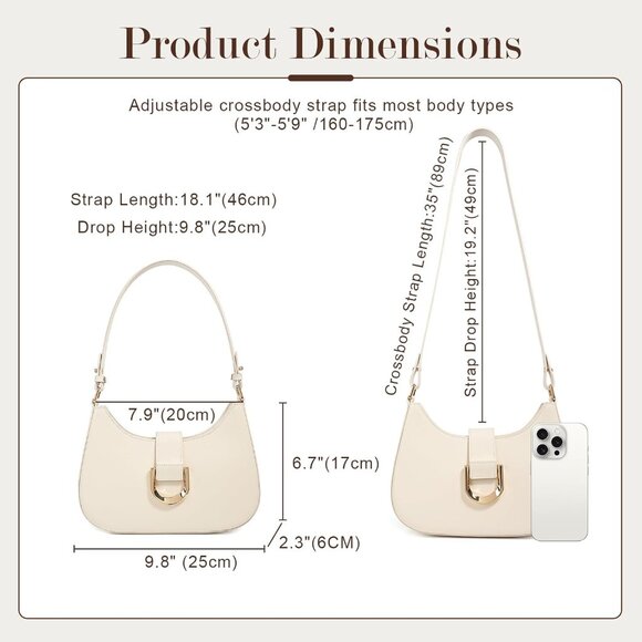 Caramel Genuine Leather Crossbody Shoulder Bag for Women with Removable Straps - Picture 4 of 6